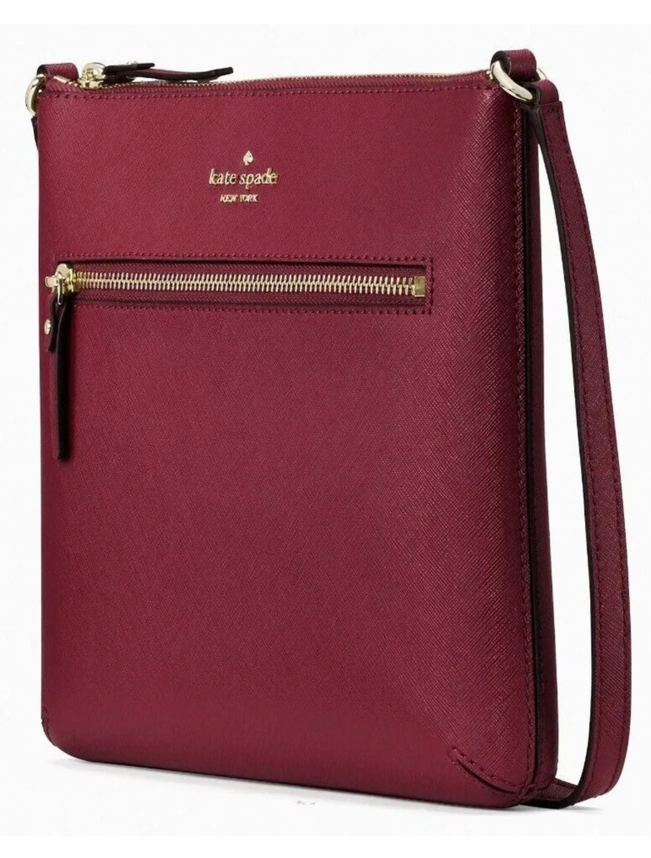 Kate Spade Laurel Way Rima Crossbody Burgundy Leather Bag Etsy