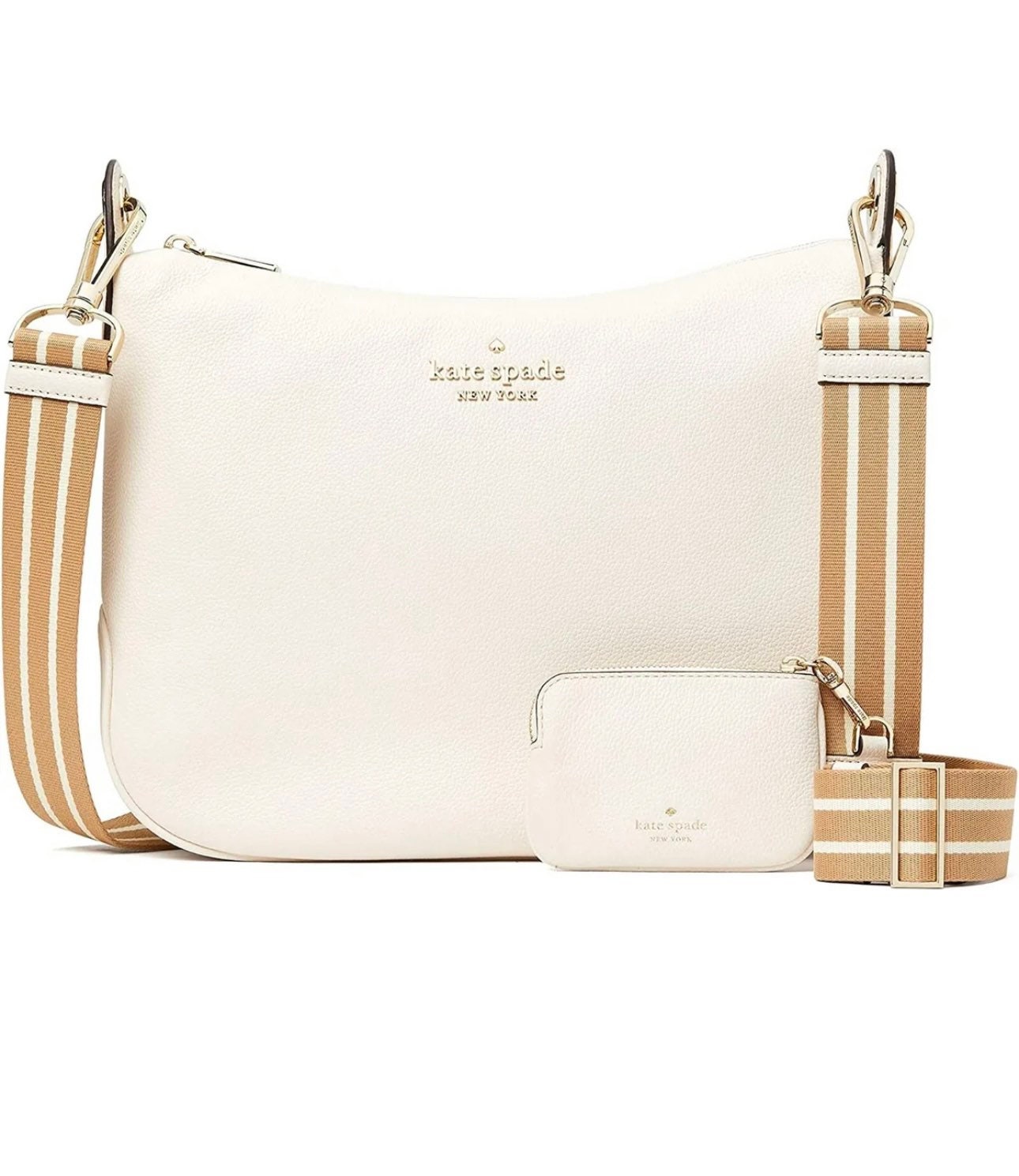 Kate Spade Rosie Large Crossbody White Leather K5807 Parchment Ivory NWT  399 FS