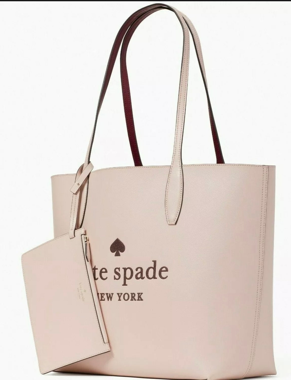 Kate Spade Large Reversible Leather Tote Pale Pink Pouch - Etsy