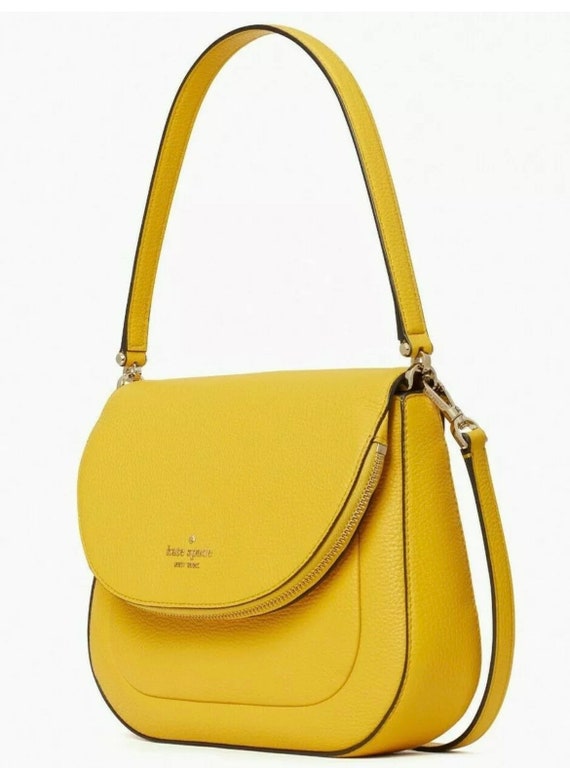 Kate Spade Leila Sunflower Yellow Leather Flap Shoulder Bag - Etsy