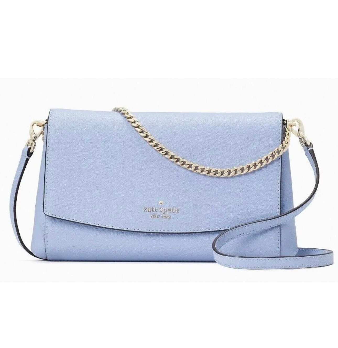 Buy Kate Spade Greer Chain Crossbody Pale Blue Saffiano Leather Online in  India 