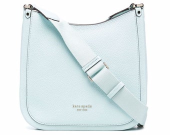 Kate Spade Roulette Messenger Light Blue Leather Crossbody Bag PXR00329 767883043646