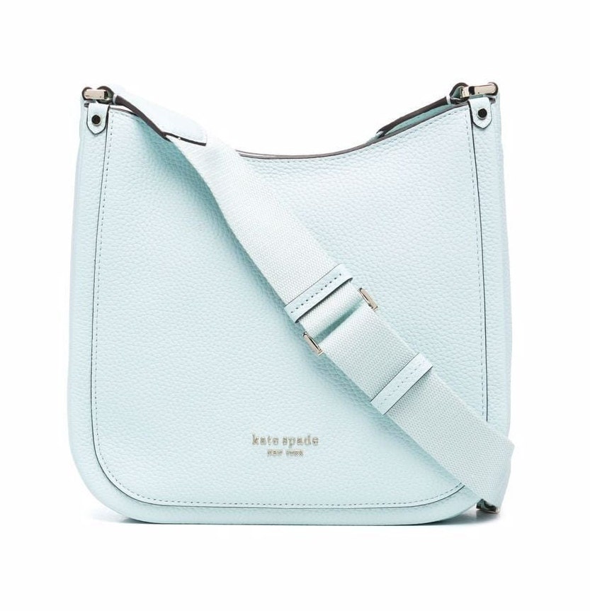 Kate Spade Greer Chain Crossbody Pale Blue Saffiano Leather 