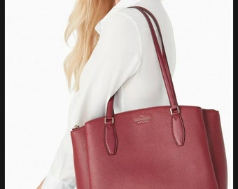 kate spade burgundy tote