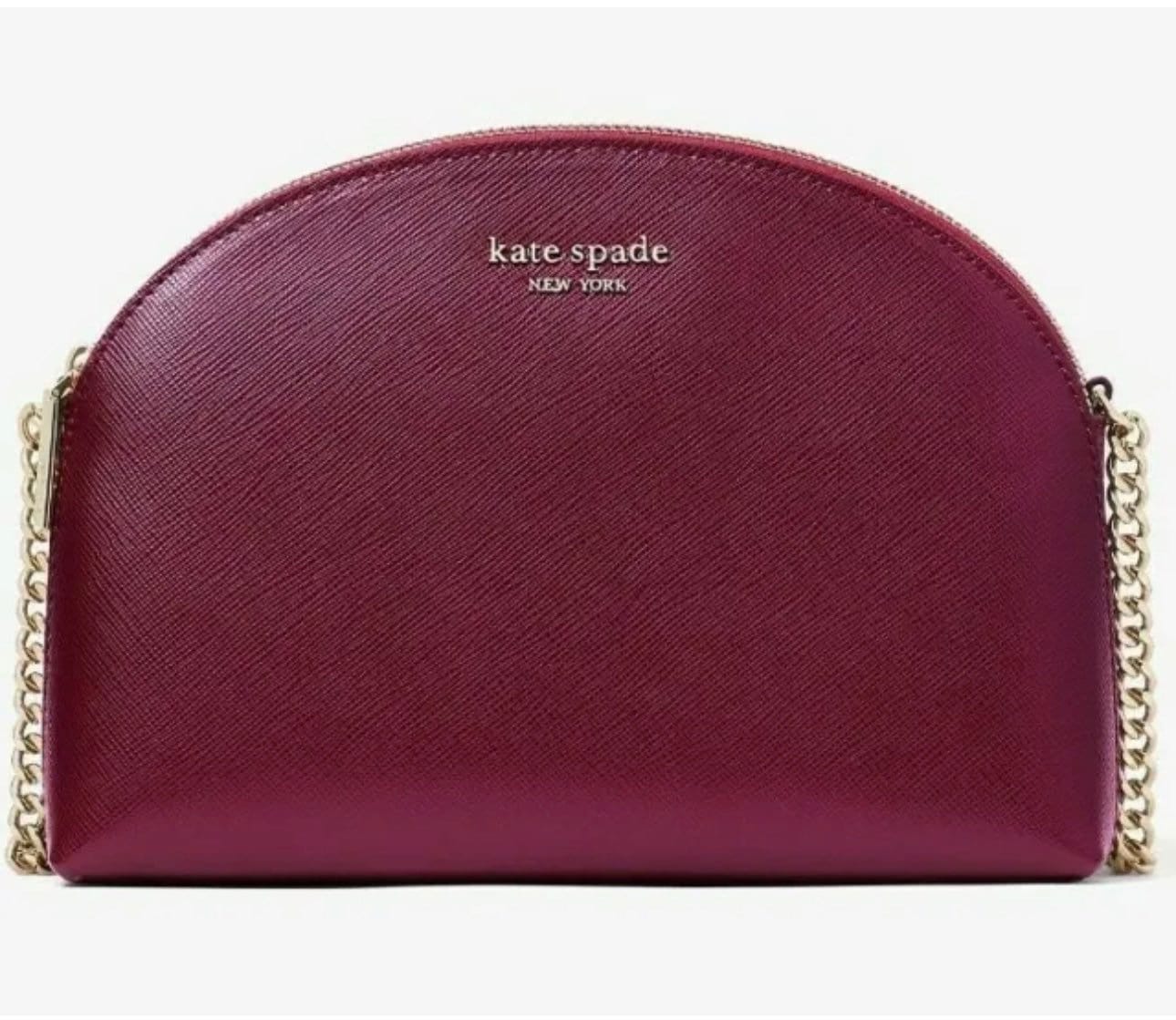 Kate Spade Spencer Saffiano Double Zip Cross Body Bag in Purple