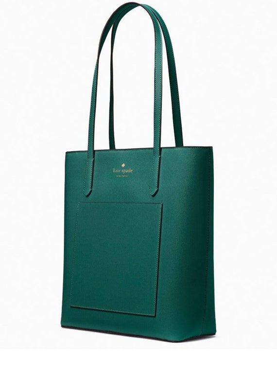 Buy the Kate Spade Hunter Green Leather Shoulder Bag | GoodwillFinds