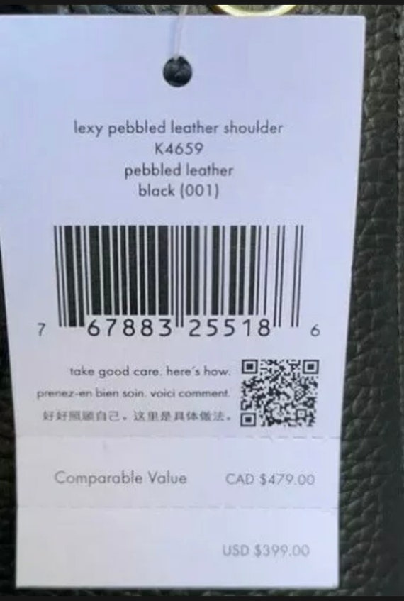 Top 45+ imagen kate spade barcode Thptnganamst.edu.vn