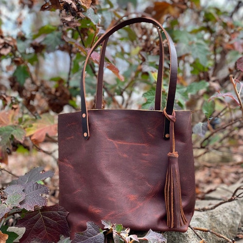 Genuine Leather Tassels Handbag Charm Accessory Pretty Etsy