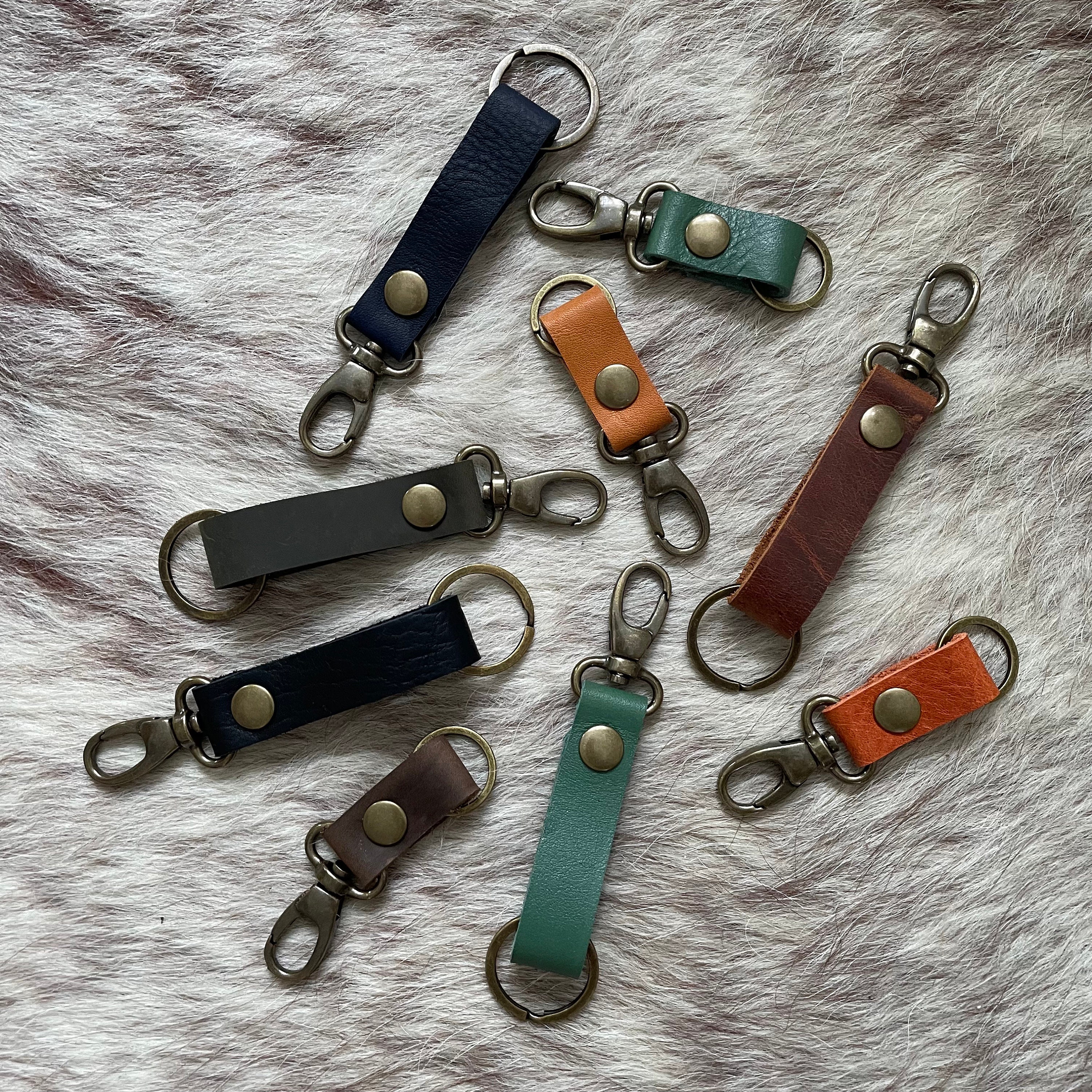 Valet Keychains Leather Valet Snap Keychains With Swivel Clasp - Etsy