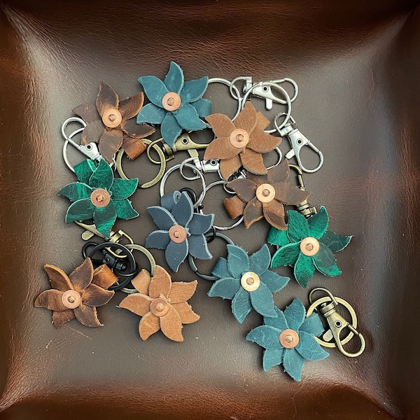 Mini Flower Keychain Purse Charms and Zipper Pull