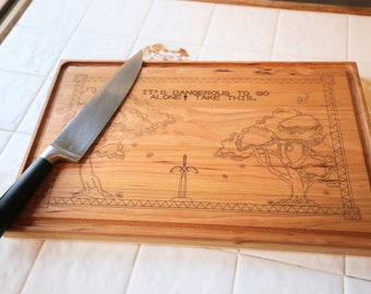 Zelda cutting board handmade