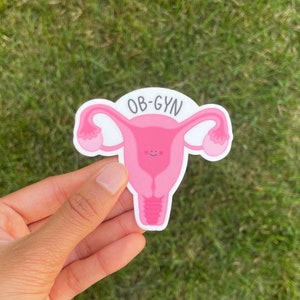 Uterus OBGYN Medical Sticker, Labor & Delivery Gift, Doctor Nurse Med Student, Anatomy, Science Laptop Sticker, obstetrician Gynecology