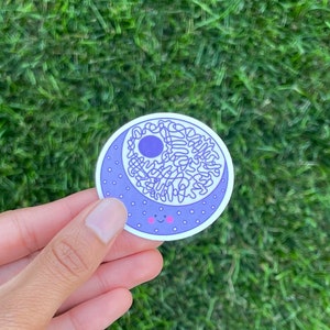 Science Nucleus Organelle Sticker, Cell Biology Sticker, Gift for Researchers PhD Med students Scientists, Vinyl Laptop Water Bottle Sticker