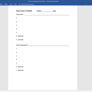 Essay template