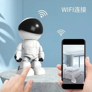 Cámara IP inalámbrica Cubetou 4G blanca (conexión WiFi/ángulo de visión de 360 grados/anulación remota/visión nocturna/reproducción/almacenamiento de tarjeta TF de 15 horas)