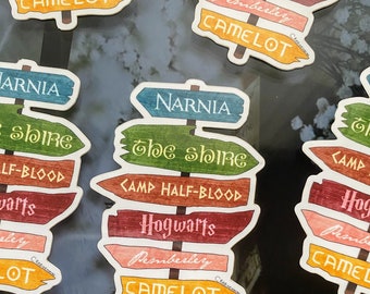 Nerdy Sign Post Bookish Sticker
