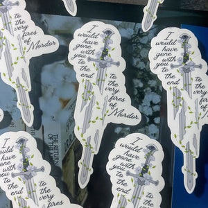 To the Very Fires of Mordor Aragorn Vinyl Waterproof Sticker