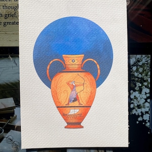 The Odyssey Odysseus epische musical 5 x 7 aquarel kunstafdruk