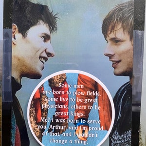 Some Men are Born to Plow Fields BBC Merlin and Arthur Vinyl Waterproof Sticker