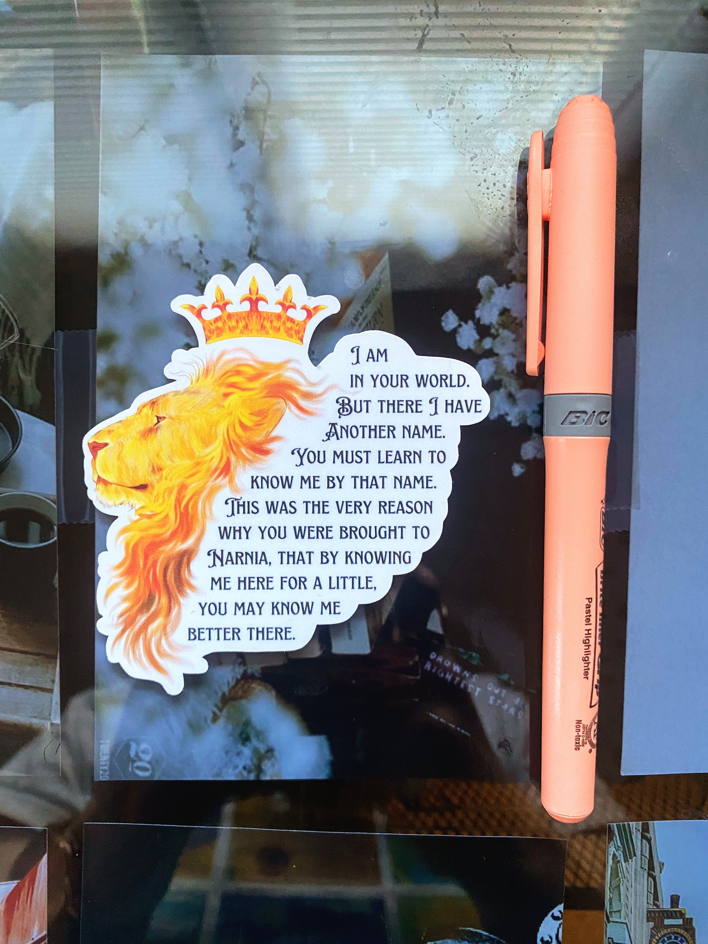 I Am in Your World Aslan Narnia Quote Waterproof Vinyl Sticker - Etsy