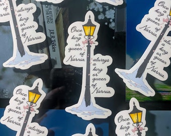 Once a King or Queen of Narnia Vinyl Waterproof Sticker