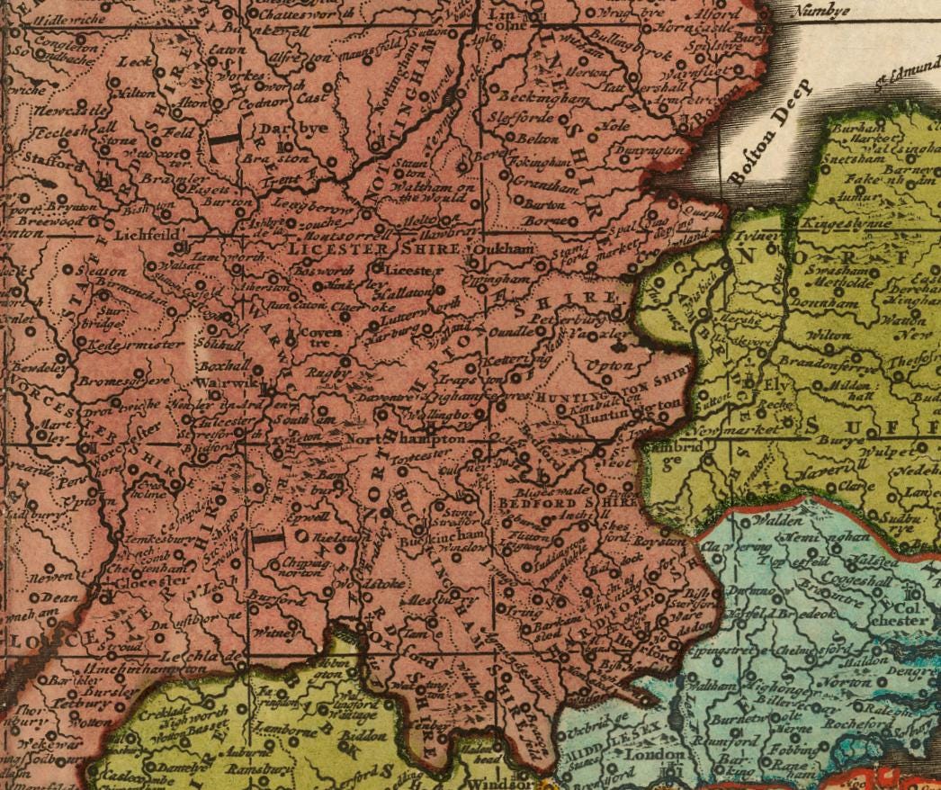 イギリス諸島とアイルランドのアンティーク地図 - 1758年頃