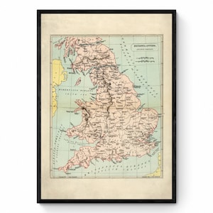 Britannia Antiqua (Ancient Britain) Map - Antique Reproduction - Classics Map - Ancient History  - Available Framed