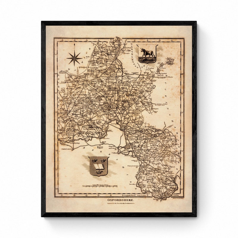 Custom Maps Oxfordshire - Etsy