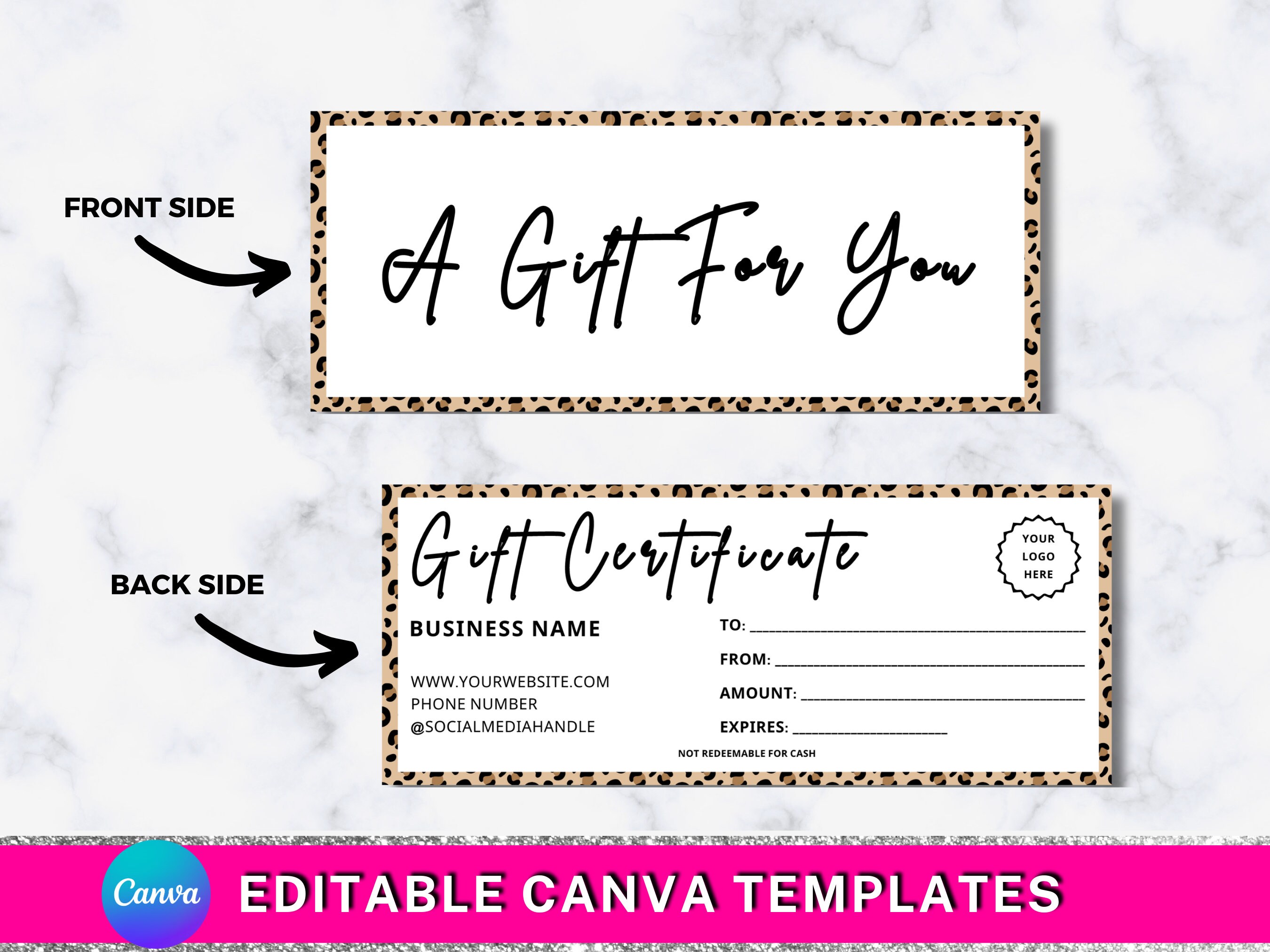 Gift Certificate Template DIY Printable Gift Voucher - Etsy