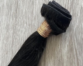 Natural Black #1B Weft Hair Extensions – Straight, Remy Human Hair Sew-In Bundles
