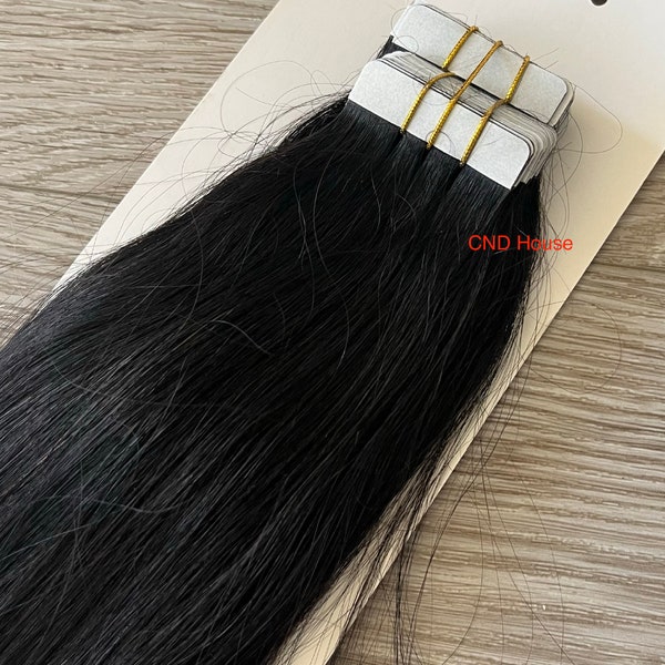 100% human hair extensions - straight - tape in type