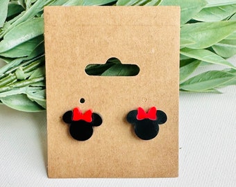 Mouse Bow Earrings| Magical| Acrylic Earrings| Studs