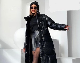 long puffer down coat