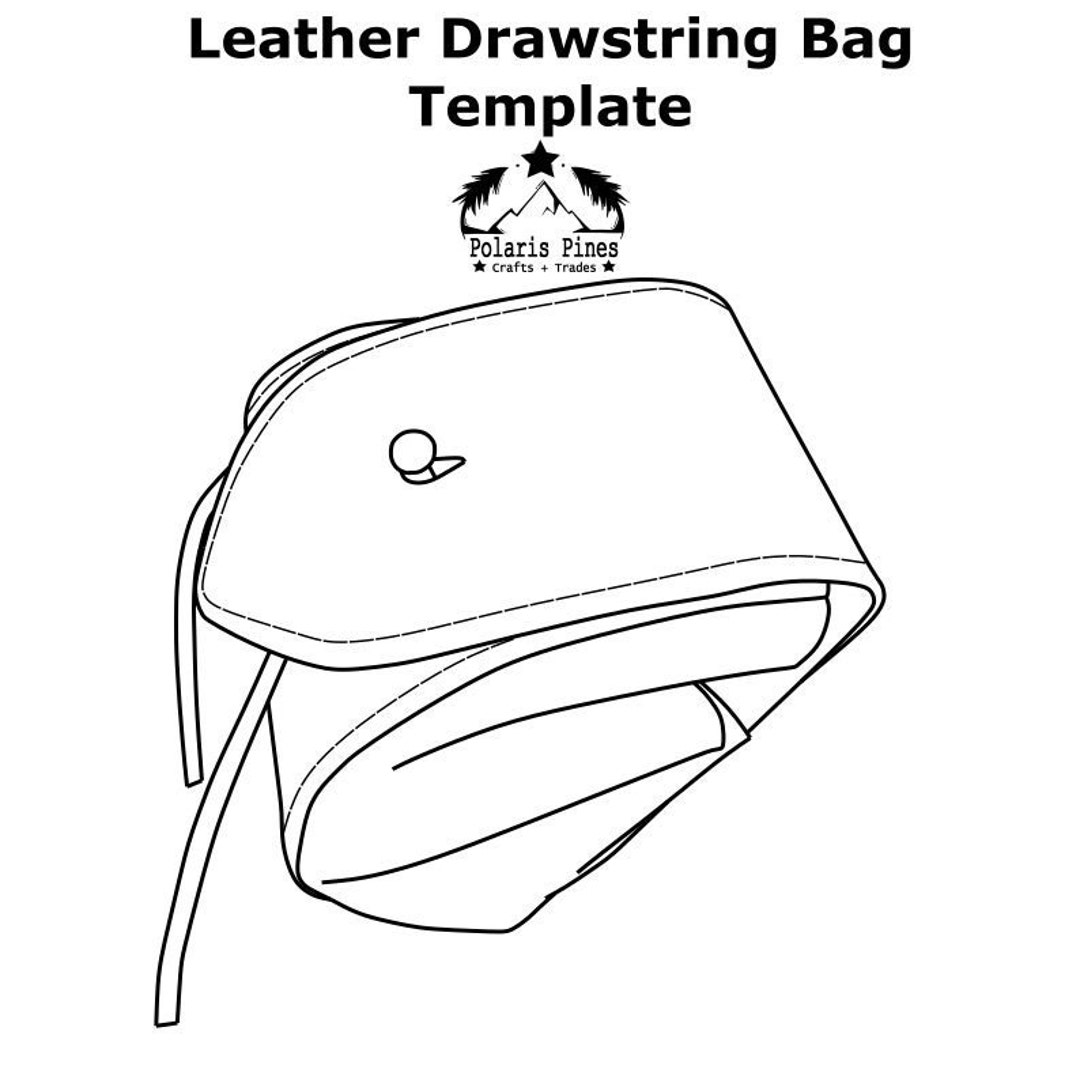 Leather Drawstring Bag Template Etsy
