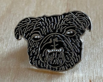 Black Pug Enamel Pin - "Matoots"