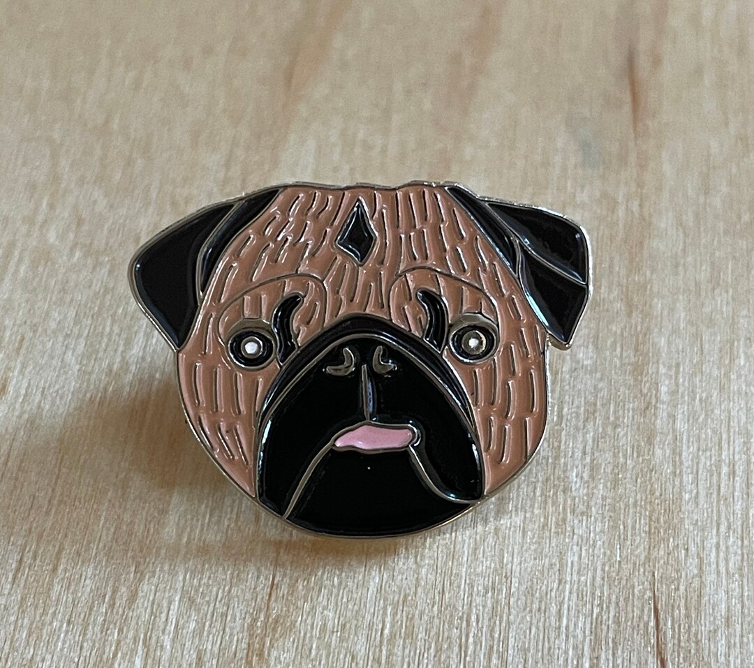 Pug Pin Fawn Pug Enamel Pin -