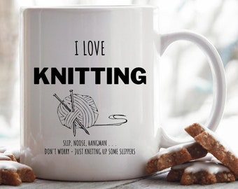 Knitting, I Love Knitting, Knitters Mug, Knitting Gift