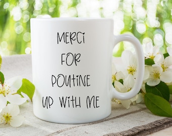 Merci Poutine Mug: Funny Thank You Gift for Coworker