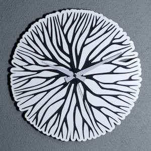 Modern Tree Design Wall Clock, Wooden Wall Clock, 40 cm Birch Tree Pattern, Silent Quartz Mechanism, Unique Home Decor