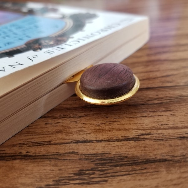 Minimalist Walnut Bookmark, Simple Wood Page Holder, Book Reading Aid, Walnut Book Accessory