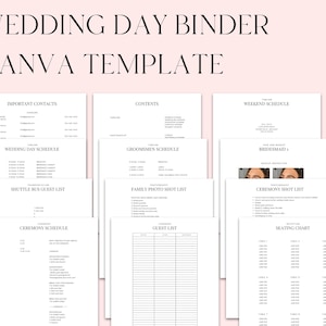 The Ultimate Wedding Day Binder Canva Template (old version)