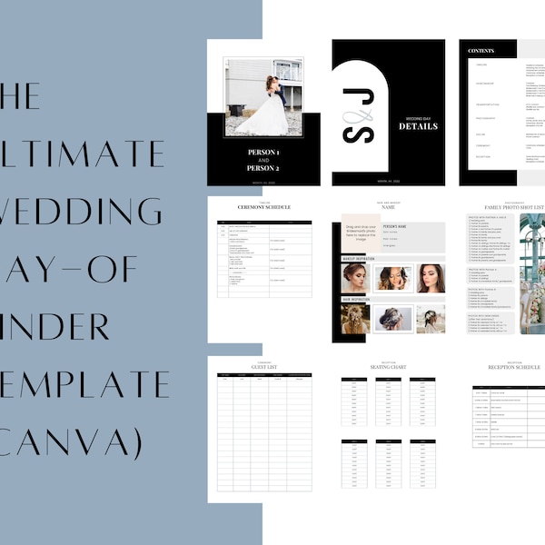 The Ultimate Wedding Day Binder Canva Template