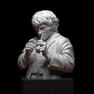 Bust Pipeweed &quot;Bilbo Baggins&quot; / Bilbo Baggins bust / Nocturna Models / 3D printed busts