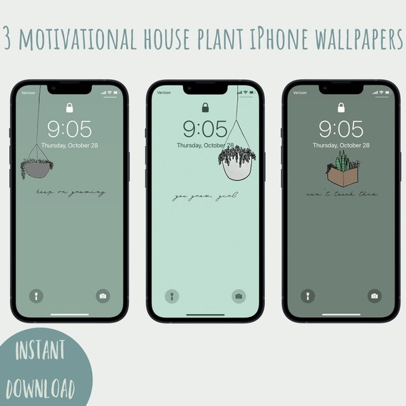 Set of 3 Minimalist Iphone Wallpapers Motivational House | Etsy