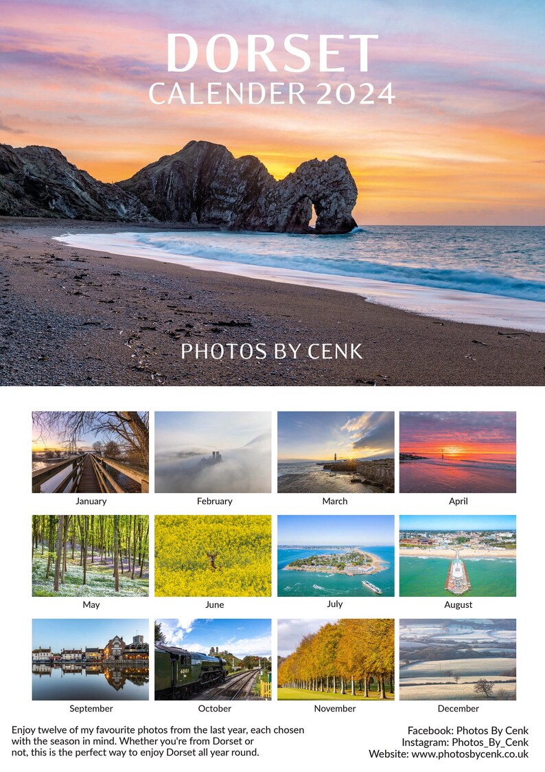 Dorset Calendar 2024 early Edition Etsy UK