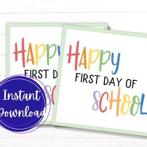 First Day of School Tag, First Day Teacher Cookie, Teacher Appreciation, Cookie Tag, Printable Cookie Tag, Gift Tag