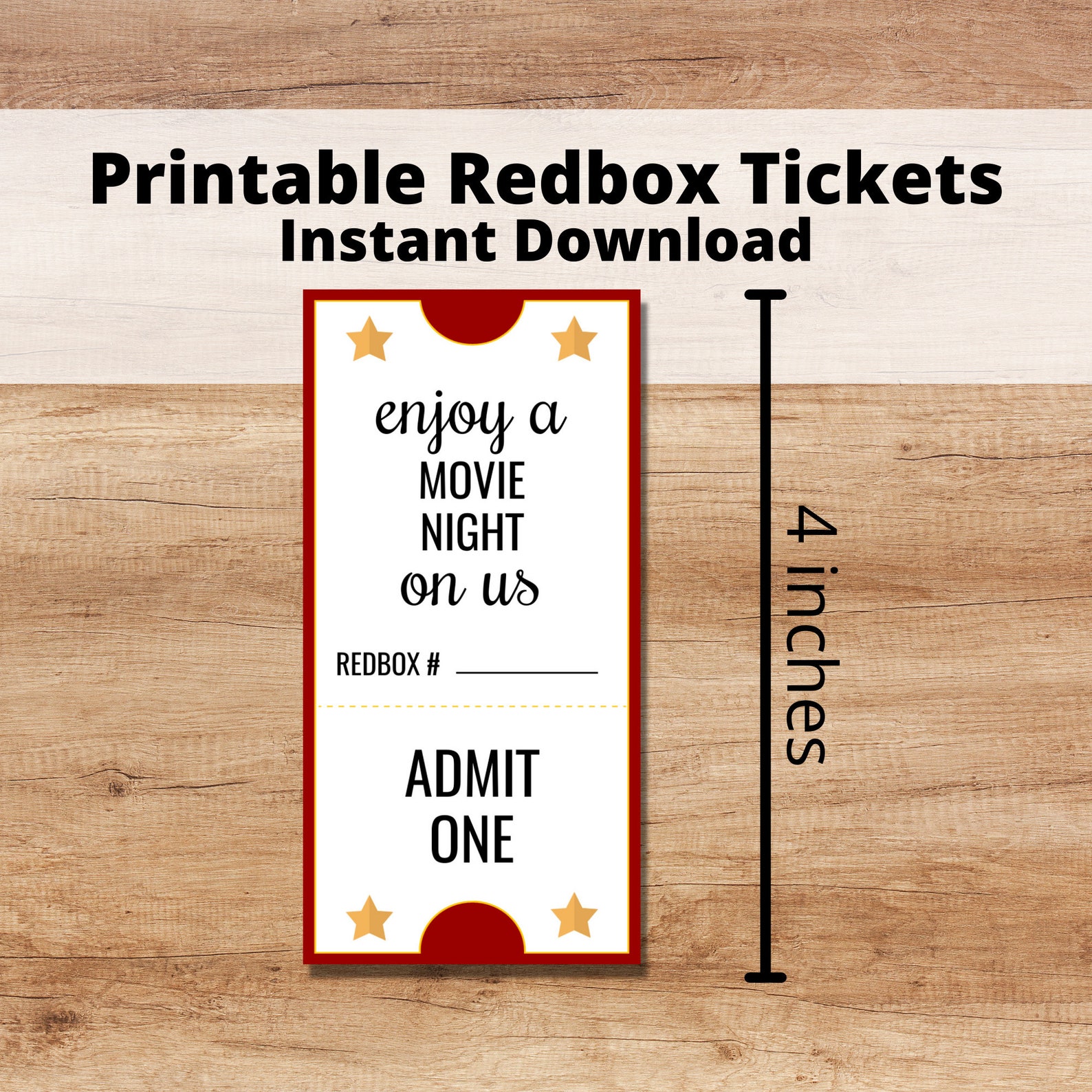 Printable Redbox Certificate, Redbox Gift Card, Teacher Appreciation, Christmas Gift - Etsy