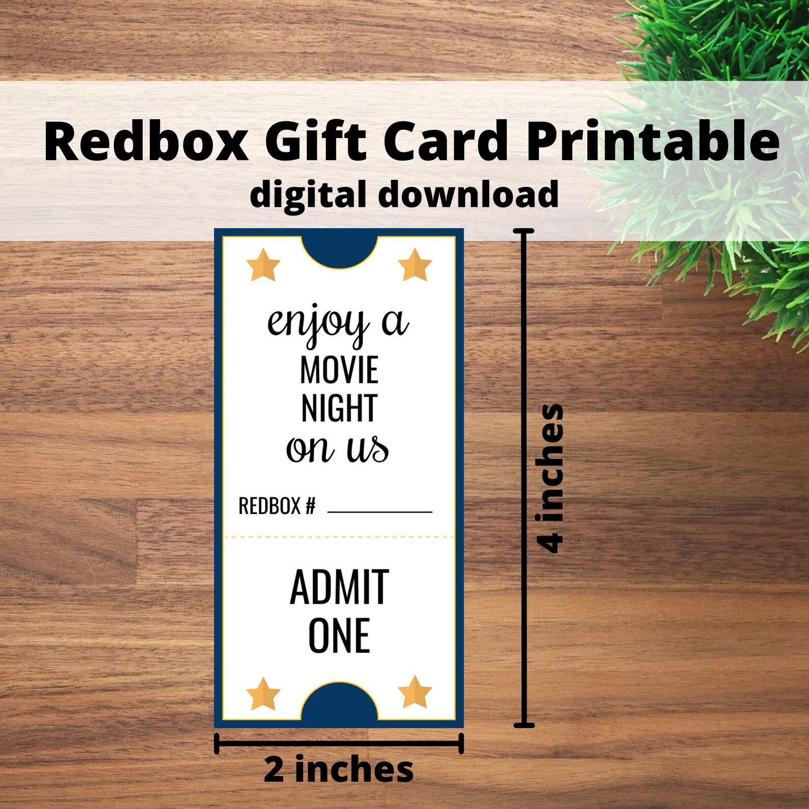 Printable Redbox Certificate, Redbox Gift Card, Teacher Appreciation