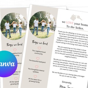 Plantilla de carta de amor de oferta de vivienda editable, carta al vendedor, carta de comprador de vivienda, carta de oferta de agente inmobiliario editable, quiero comprar su casa