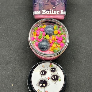 4 oz. Glass || Bathhouse Boiler Room || Ghibli themed candle || soot sprite themed candle
